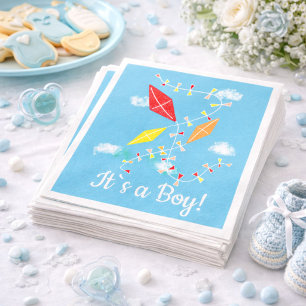 Serviette En Papier Cerfs-volants dans le ciel C'est une fête de Baby