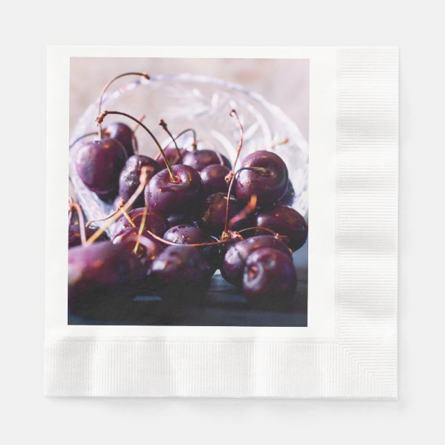 Serviette En Papier Cerise (Devant)