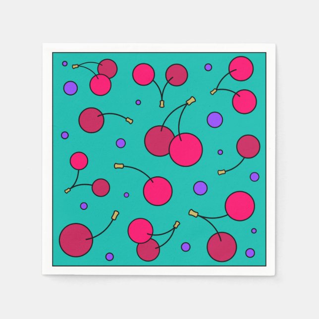 Serviette En Papier Cerise (Devant)