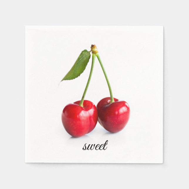 Serviette En Papier Cerise douce (Devant)