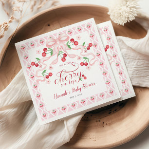 Serviette En Papier Cerise sur le Baby shower supérieur