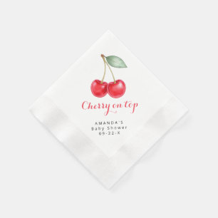 Serviette En Papier Cerise sur le Baby shower supérieur Napkin