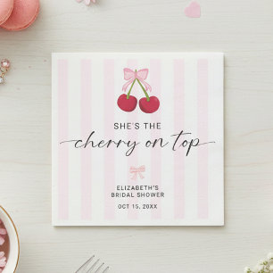 Serviette En Papier Cerise sur le dessus de la mariée Coquette Arc  Ra