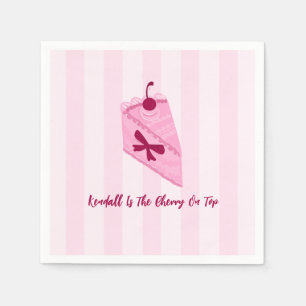 Serviette En Papier Cerise sur le gâteau pour une douche de mariée mig