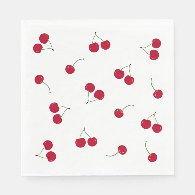 Serviette En Papier Cerises Cerises (Devant)