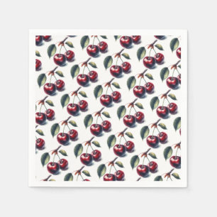 Serviette En Papier Cerises Charmantes