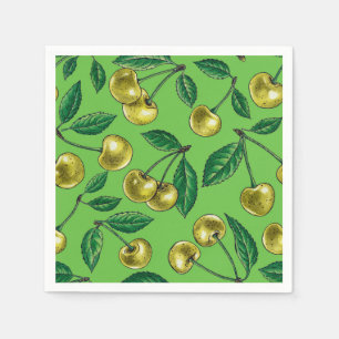 Serviette En Papier Cerises jaunes