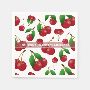 Serviette En Papier cerises sucrées en été