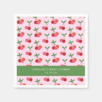 Cerisier Fruit rose Vert mignon Baby shower person