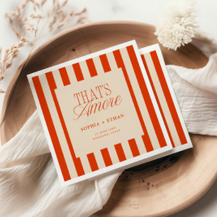 Serviette En Papier C'est Amore Red Stripes