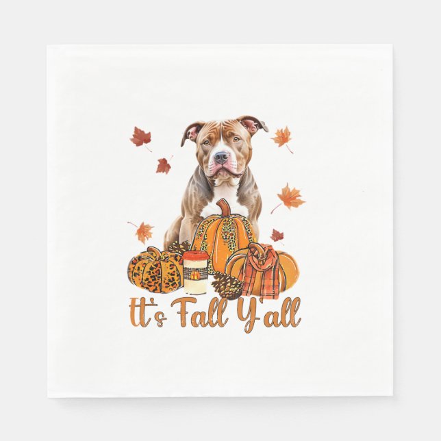 Serviette En Papier C'est Chute Y'all Pitbull Chien Chute Écharpe Auto (Devant)