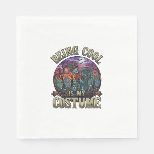Serviette En Papier C'est Cool C'est Costume Halloween Zombie Cimetièr