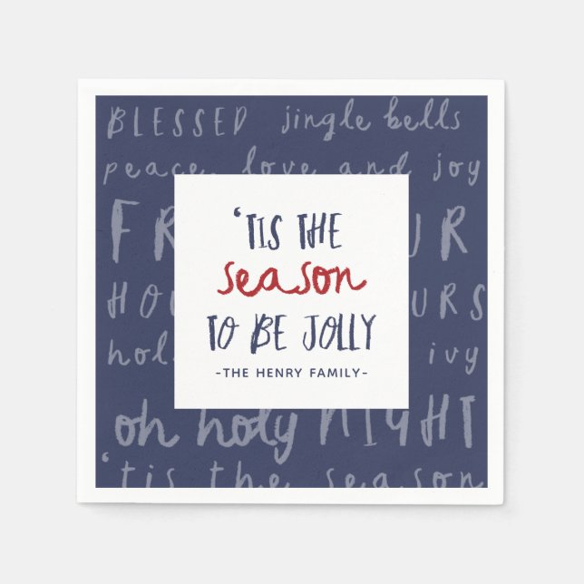 Serviette En Papier 'C'est la fête de Noël de saison (Devant)