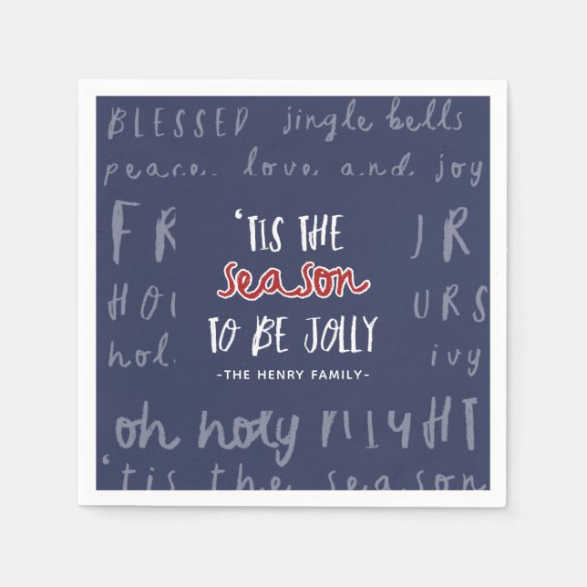 Serviette En Papier 'C'est la fête de Noël de saison (Devant)