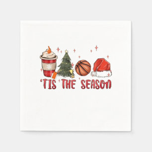 Serviette En Papier C'est la saison basket de Noël