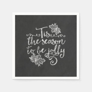 Serviette En Papier C'est la saison d'être joyeux Tableau de vacances