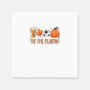 Serviette En Papier C'Est La Saison Feuille Fin Automne Football