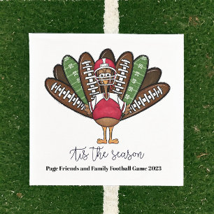 Serviette En Papier C'est la saison Football de Thanksgiving personnal