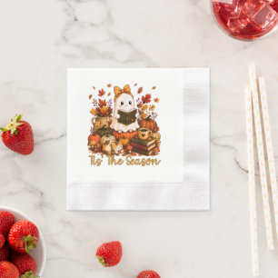 Serviette En Papier C'est la saison Gentil Fantôme Livre d'automne