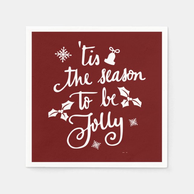 Serviette En Papier c'est la saison pour être joyeux (Devant)