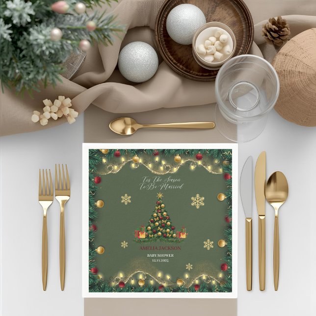 Serviette En Papier C'est la Saison pour se Marier  Fête de Mariée  Se (Créateur téléchargé)