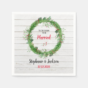 Serviette En Papier C'est la saison pour se marier    Mariage rustique