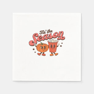 Serviette En Papier C'Est La Saison Retro Halloween Automne Fête Vinta