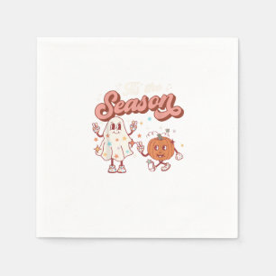 Serviette En Papier C'Est La Saison Retro Halloween Party Funny Graphi