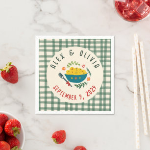 Serviette En Papier C'est l'Amore Nourriture Italienne Mariage Plaid P