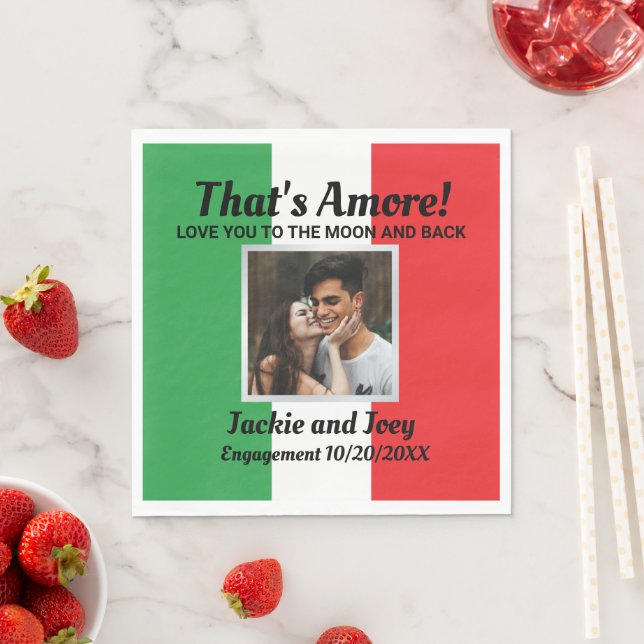 Serviette En Papier C'est l'amour ! Événement personnalisé pour couple (En situation)