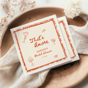 Serviette En Papier C'est l'amour Mariage Italien à main levée Shower 