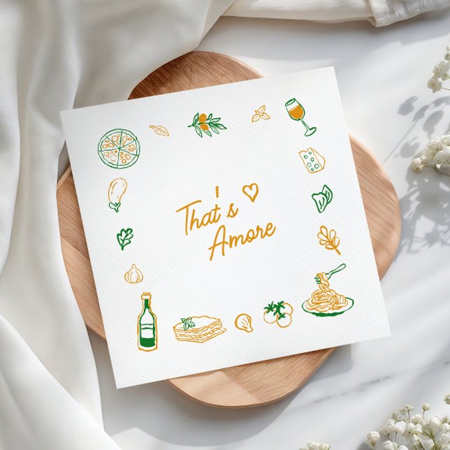 Serviette En Papier C'est l'Amour Nourriture Italienne Rustique Enterr (Créateur téléchargé)