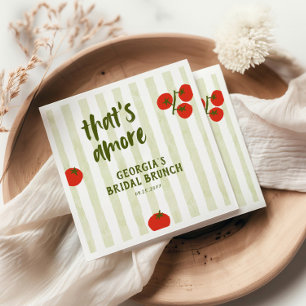 Serviette En Papier C'est l'Amour Réception de Mariage aux Tomates