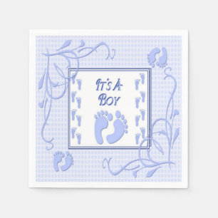 Serviette En Papier C'est les serviettes bleues d'un baby shower