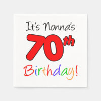 C'est les serviettes de Nonna pour le 70e annivers