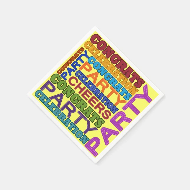 Serviette En Papier c'est l'heure de faire la fête ! (Coin)