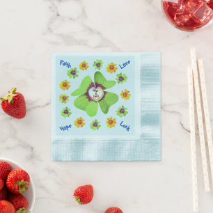 Serviette En Papier C'est l'heure de faire la fête - Trèfle à quatre f