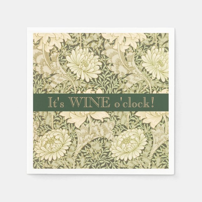 Serviette En Papier C'est l'heure du vin Cocktail (Devant)