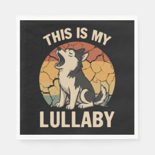 Serviette En Papier C'Est Ma Berceuse - Husky
