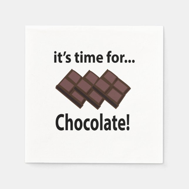 Serviette En Papier C'est temps pour une fête au chocolat (Devant)