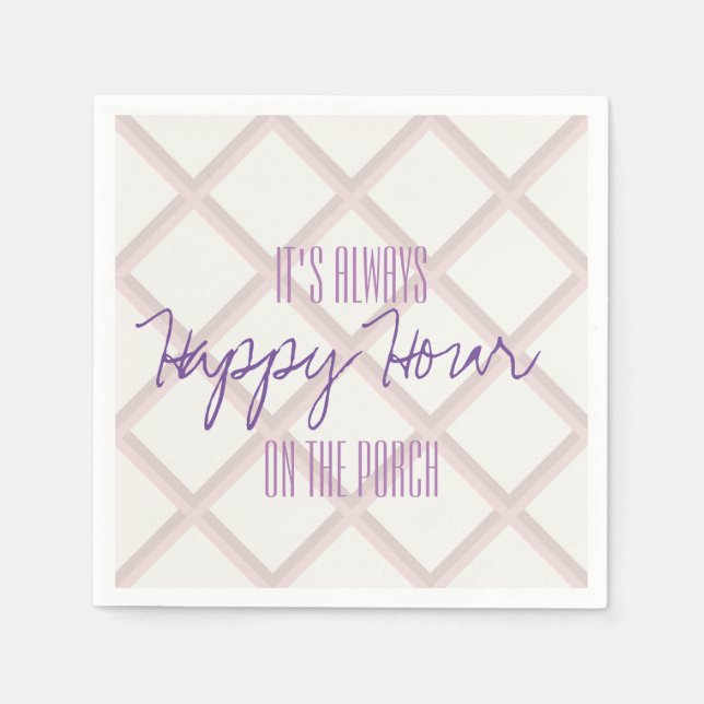 Serviette En Papier C'est toujours Happy Hour sur le Porch (Devant)