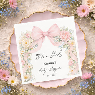 Serviette En Papier C'est un arc coquette fille Arc Baby Shower