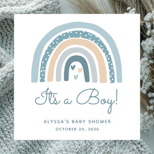 Serviette En Papier C'est un Baby shower arc-en-ciel Boy Boho