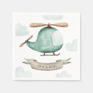 Serviette En Papier C'est un Baby shower pour garçons   Pilote de véhi