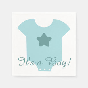 Serviette En Papier C'est un Boy Bodysuit Faire-part Papier Napkin Set