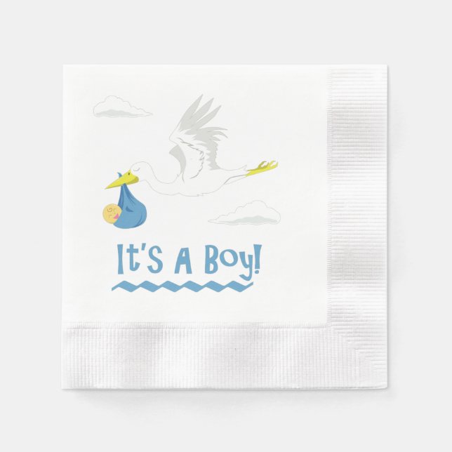 Serviette En Papier C'est un garçon ! (Devant)