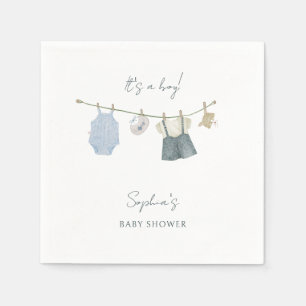Serviette En Papier C'est un garçon Vêtements simples Baby shower d'aq