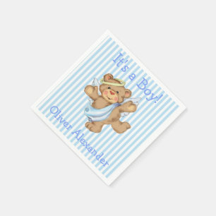 Serviette En Papier C'est un ours en peluche ange personnalisé pour un