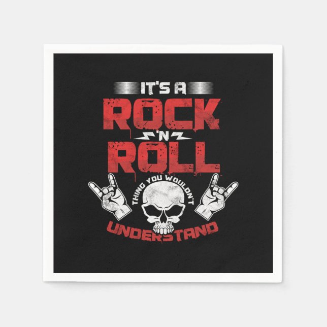 Serviette En Papier C'Est Un Rock N Roll Chose Rock Musique Basse Guit (Devant)