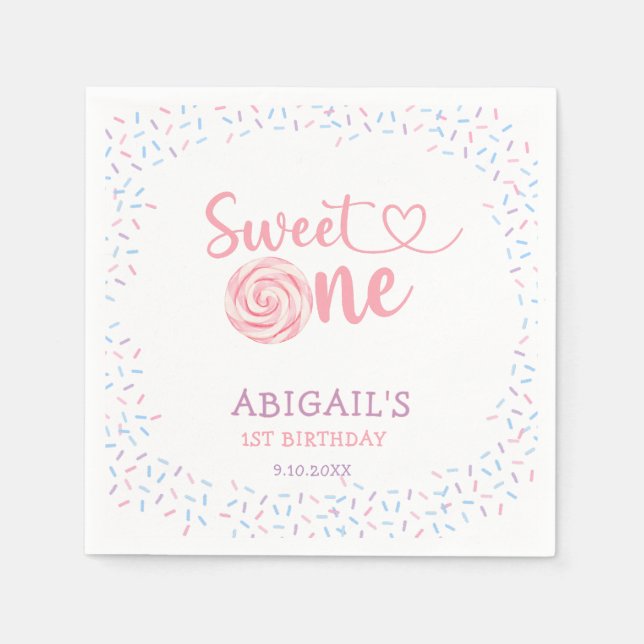 SERVIETTE EN PAPIER C'EST UNE BONNE BONNE CANDÉE 1ER ANNIVERSAIRE (Devant)